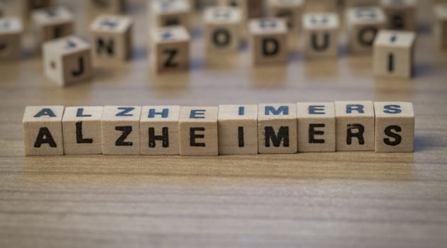 Alzheimers spelled out on wooden blocks