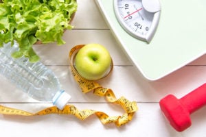 apple and weight scale