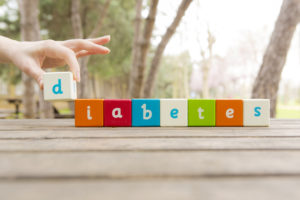 diabetes spelled out in blocks